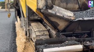 На центральном стадионе Керчи приступили к укладке первого слоя асфальта