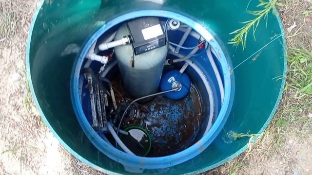 Очистка воды от железа в кессоне диаметром 1000 мм + частотный преобразователь смотреть онлайн