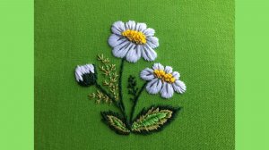 Мастер-класс: Вышивка гладью для начинающих — Цветок ромашки.