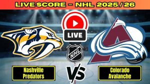 Нэшвилл — Колорадо NHL сезон 25/26 | 10.12.2025 Прямая трансляция
