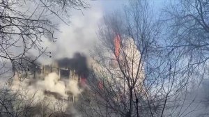 Пожар в ТЦ Баянгол в Улан-Удэ