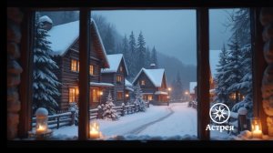 зимний камин и красивый интерер