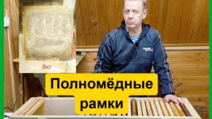 Как получать полномёдные рамки 470 на 460 мм в ульях лежаках Якимова