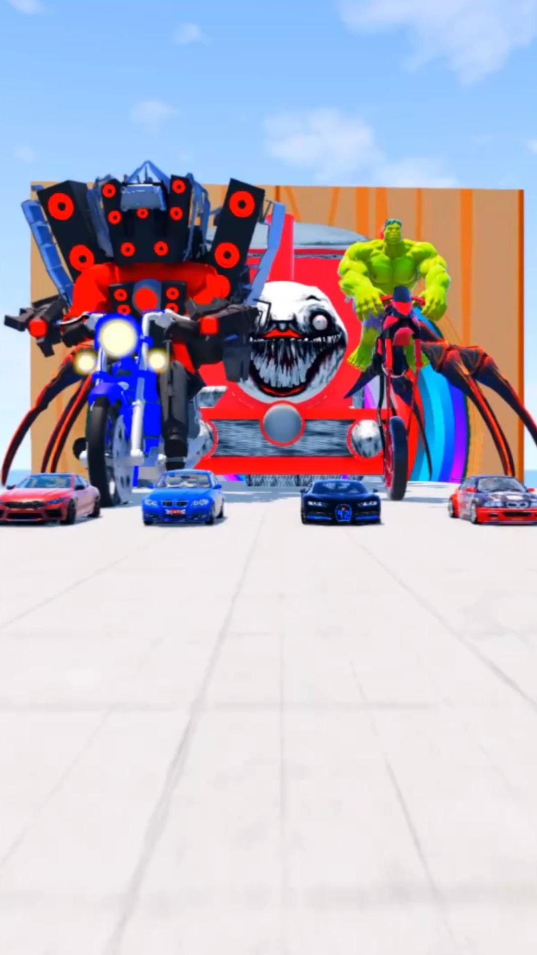 Тачки против поездов  | BeamNG.drive