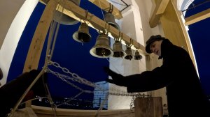 Макарий Постников, колокольный звон. Колокольня Троицкого собора Псковского кремля, 9.01.2025