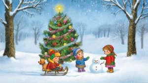 Футаж. Новый год. Снеговик. Дети.