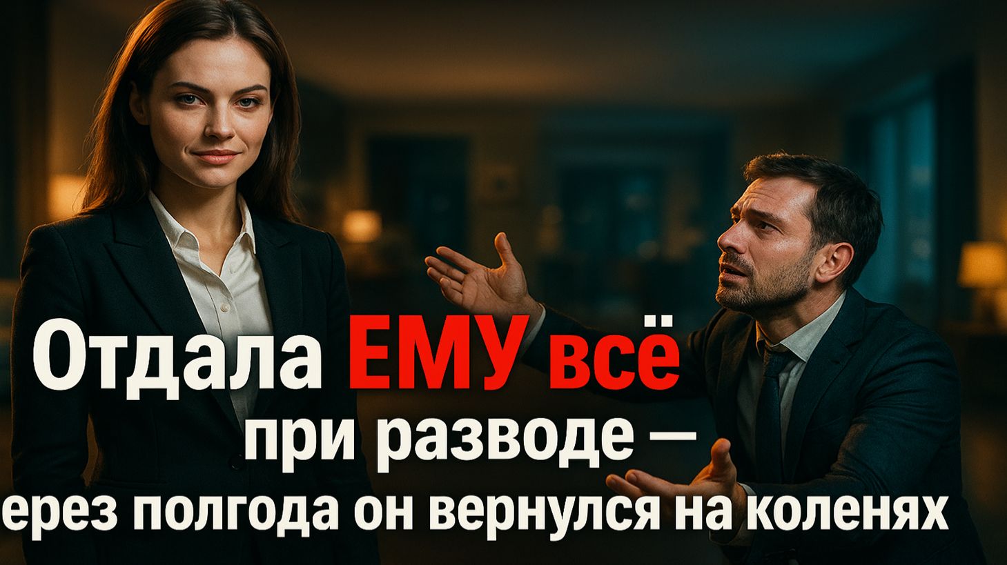 При разводе отдала мужу ВСЁ имущество добровольно — через полгода он САМ вернулся на коленях
