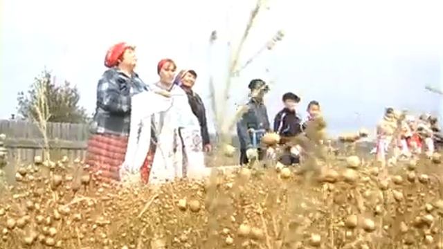 Лён п. Атагай_11. Обряд с иконой перед уборкой льна