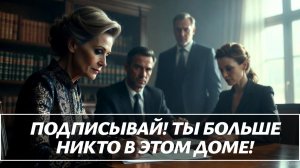 МУЖ ИЗМЕНИЛ С ЖЕНОЙ СЫНА И ХОТЕЛ ОСТАВИТЬ МЕНЯ НИЩЕЙ. Я УЛЫБНУЛАСЬ И ПОДПИСАЛА...