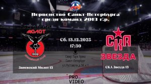 ХК "Заневский Молот" 13 - ХК "СКА Звезда" 13 | 13.12.2025