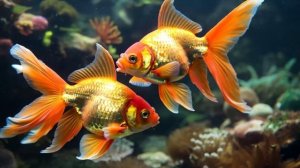 Футаж. Золотые рыбки.