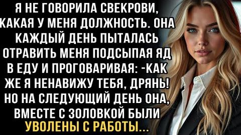 СВЕКРОВЬ КАЖДЫЙ РАЗ ПЫТАЛАСЬ ОТРАВИТЬ МЕНЯ ПОДСЫПАЯ ЯД В ЕДУ ГОВОРЯ: -КАК ЖЕ Я НЕНАВИЖУ ТЕБЯ, ДРЯНЬ! смотреть онлайн