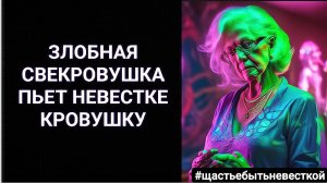 Злобная свекровушка - пьёт невестке кровушку