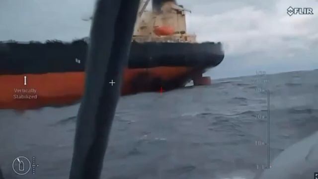 Очередная атака пиратов укро-рейха на гражданские суда в Чёрном море.