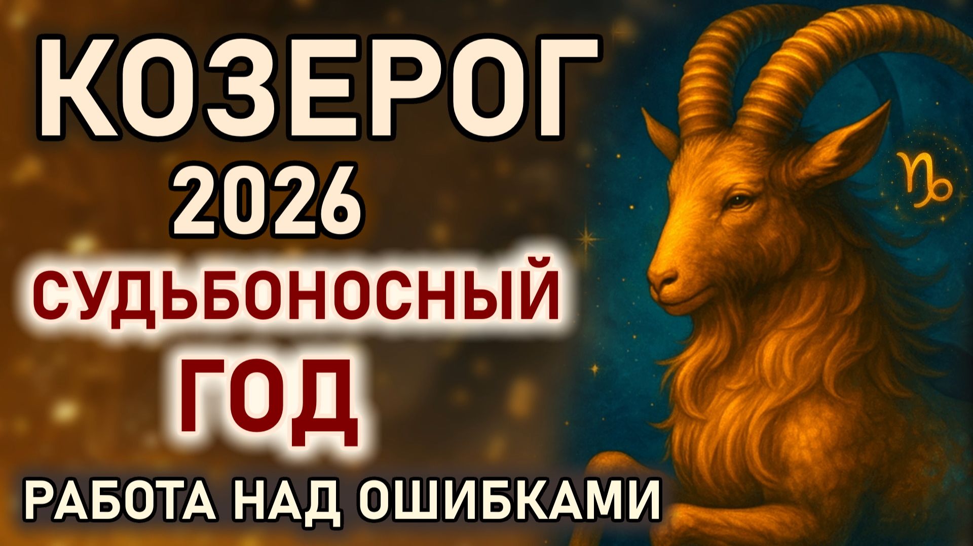 Козерог. Гороскоп на 2026 год. Работа над ошибками, жить по-старому больше невозможно. Козерог 2026