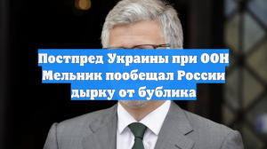 Постпред Украины при ООН Мельник пообещал России дырку от бублика