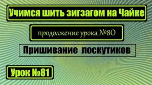 081 Учимся работать с зигзагом Продолжение урока 80