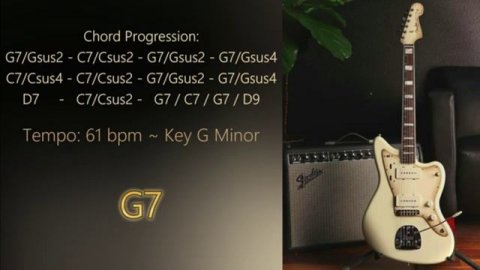 Slow Blues Guitar Backing Track in Gm