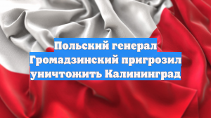 Генерал Громадзинский пригрозил уничтожить Калининград