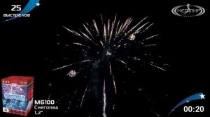 Батарея салютов СНЕГОПАД (25х1,2) МБ100