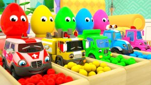 Мультики Раскрашиваем шарики и поем песенку! Футбольные мячи и колеса в автобусе Детские песенки