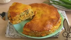 СТРАННЫЙ ПИРОГ,но я его приготовила!😃 Рецепт из 90- х/ Пирог с фаршем без возни с тестом