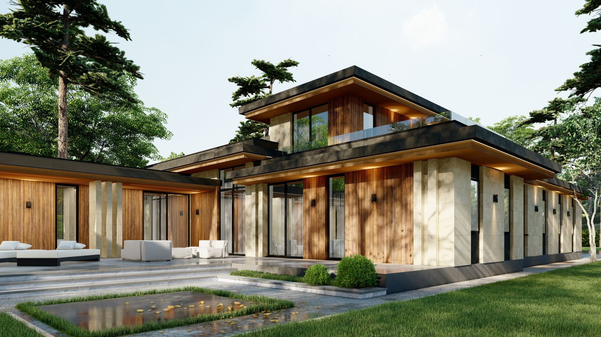 Современный двухэтажный дом смотреть онлайн