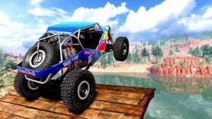 Эпичные высокоскоростные прыжки на автомобиле – Crash BeamNG / Drive