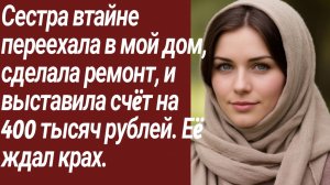 Истории для Вас/Сестра втайне переехала в мой дом, сделала ремонт,и../Жизненные истории/Аудиорассказ