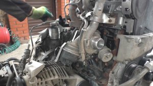 Замена двигателя CFCA на CFGB на VW Transporter T6 Фольксваген Транспортер 2,0 TDI 2017 8часть