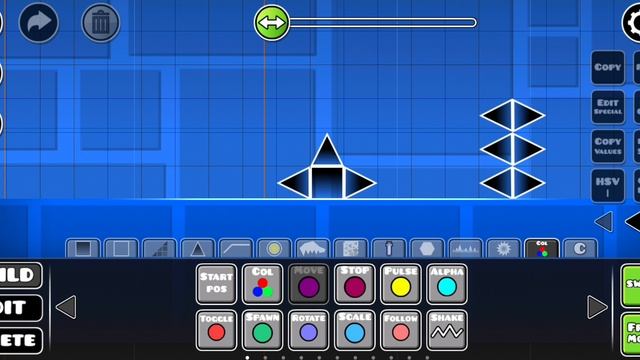 КАК СДЕЛАТЬ ДВИГАЮЩИЙСЯ БЛОКИ ИЛИ НЕВИДИМЫЕ ОБЪЕКТЫ В GEOMETRY DASH?