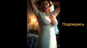 Роскошная 50-летняя милфа с гигантской грудью в платье с экстремальным декольте