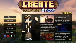 Застрял в море на плоту с модом - Новая сборка модов с квестами CREATE #minecraft
