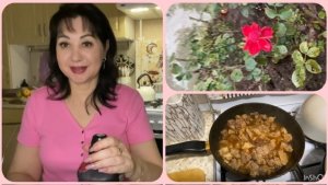 ЗИМА- 🌹розы в цвету /  МЯСО на обед-  на кухне ВКУСНО👍