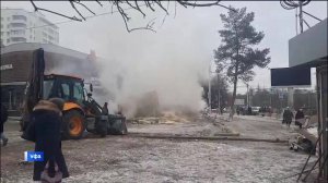 В Уфе загорелся демонтированный павильон