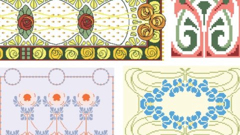 🕰️🧶Art Nouveau для вязания и рукоделия. Старинные СХЕМЫ. Подборка №179.🧶🕰️