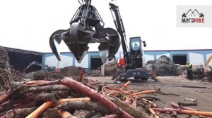 Работа металлоломной площадки в Голандии Перегружатель ATLAS 200 MH и ATLAS  350 MH