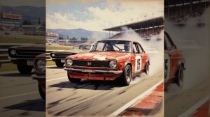 хонда едет по треку