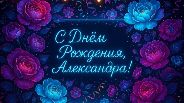 С Днём Рождения, Александра! Поздравление Александре! смотреть онлайн