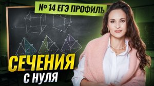 СЕЧЕНИЯ с нуля: задание 14 из ЕГЭ по профильной математике | Математика ЕГЭ профиль | Умскул