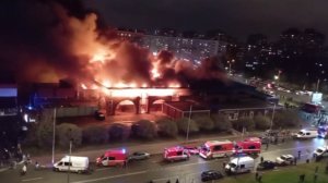 В Петербурге назвали возможную причину масштабного пожара на рынке