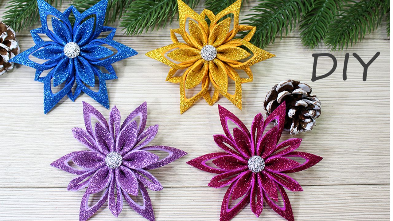 Два способа сделать снежинки из минимум материала и максимальной красоты