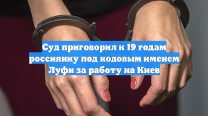 Суд приговорил к 19 годам россиянку под кодовым именем Луфи за работу на Киев