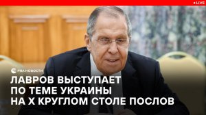 Лавров выступает по теме Украины на X круглом столе послов в Москве