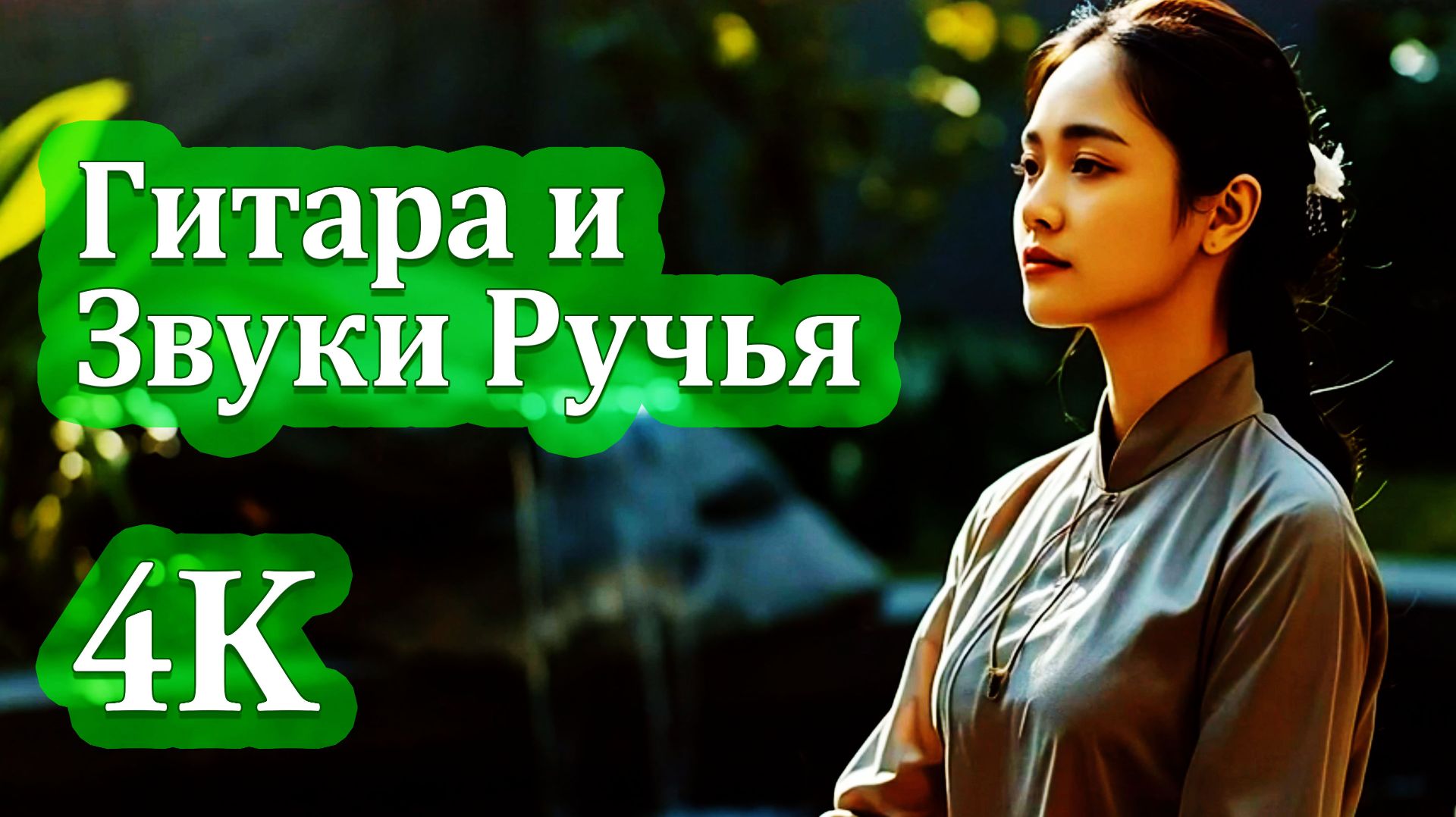 4К ГИТАРА и ЗВУКИ РУЧЬЯ | Спокойная Музыка для Релаксации, Сна и Фокуса 🎸🧘♀️🎸