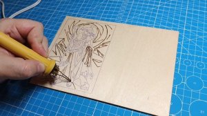 Ручное выжигание по дереву + акриловые маркеры. Иисус и овцы.