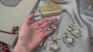 14. РАСПАКОВКА Винтажной бижутерии. Праздничные, крупные колье и др.
