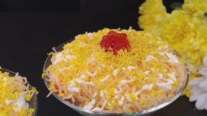 САЛАТ С КРАСНОЙ ИКРОЙ и Тунцом: Готовится За 15 Минут, Смешивается За 2, Съедается Первым!