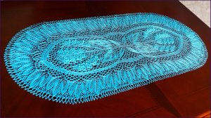 Салфетка овальная спицами. Уголок. Часть 6.