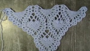 МК Узор для шали крючком _Сердечки_.Часть вторая